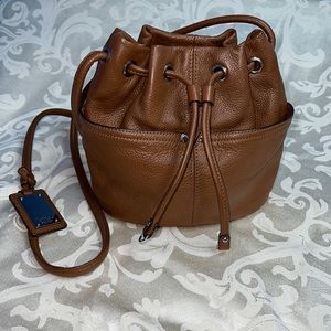 Tignanello Small Leather Drawstring Bag